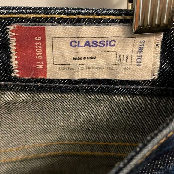 Gap Classic Stretch Jeans-Size 4 Long Hand-sanded Rinse - Picture 5 of 11
